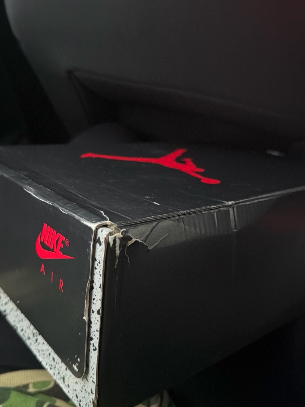 Jordan Black and Red Shoe Box